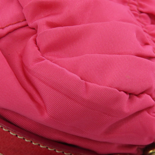 PRADA Handbag Nylon pink Gathered 2WAY