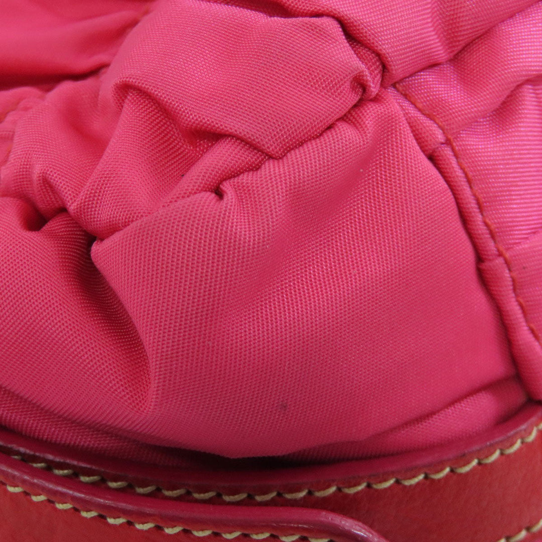 PRADA Handbag Nylon pink Gathered 2WAY