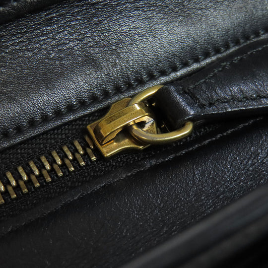 CELINE Handbag Calfskin black Luggage Nano 2WAY Women Used Authentic