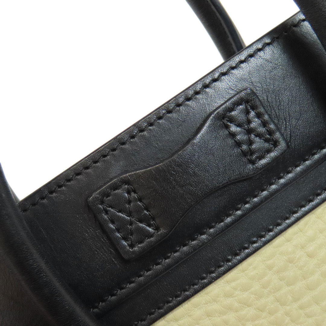 CELINE Handbag Calfskin black Luggage Nano 2WAY Women Used Authentic