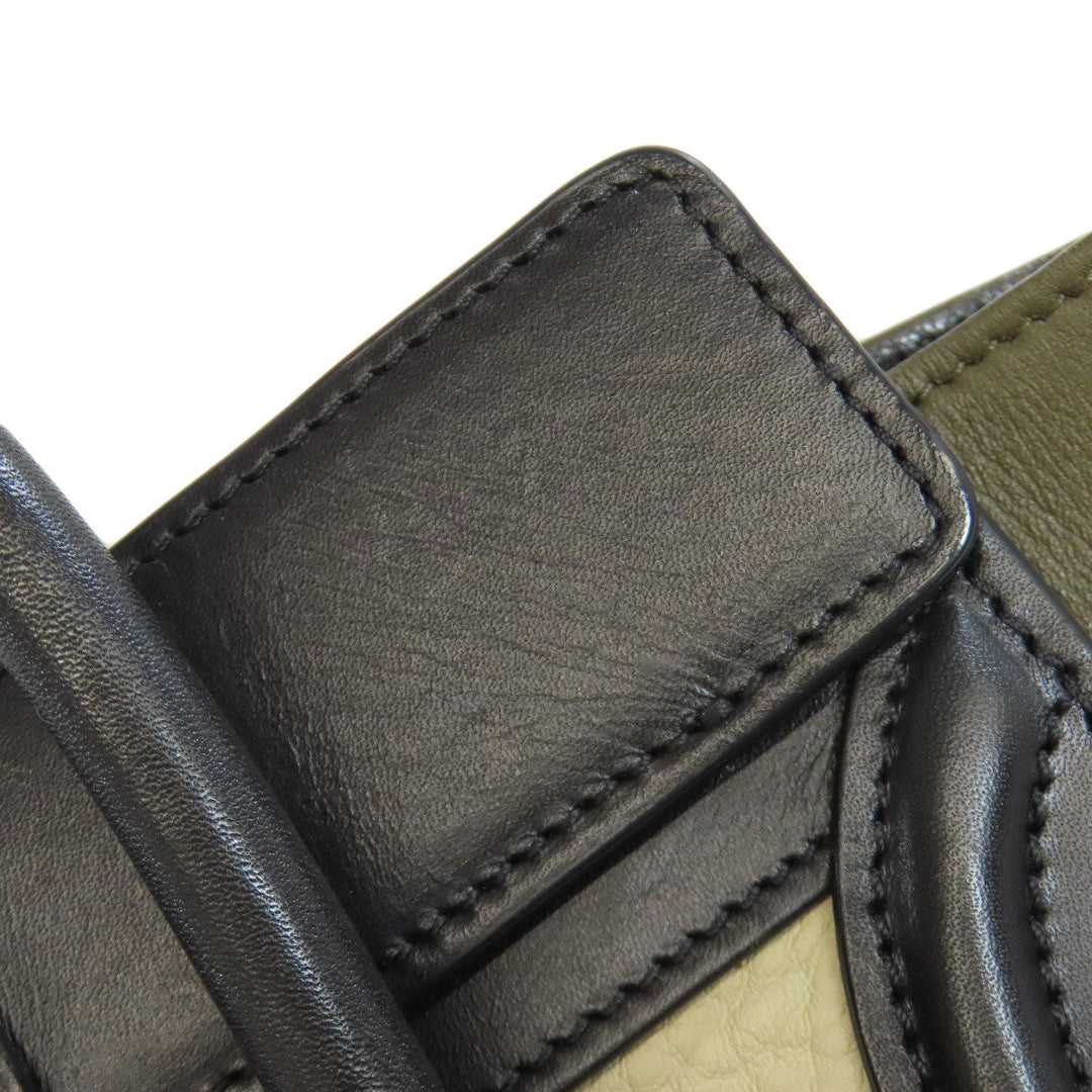 CELINE Handbag Calfskin black Luggage Nano 2WAY Women Used Authentic