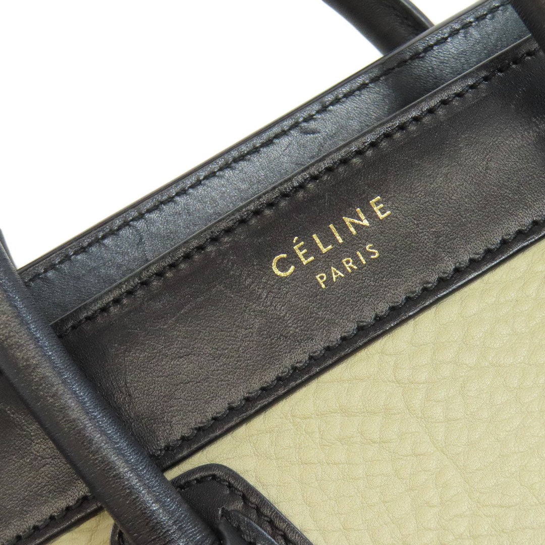 CELINE Handbag Calfskin black Luggage Nano 2WAY Women Used Authentic