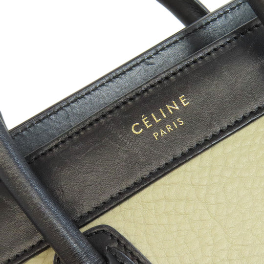 CELINE Handbag Calfskin black Luggage Nano 2WAY Women Used Authentic