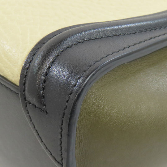 CELINE Handbag Calfskin black Luggage Nano 2WAY Women Used Authentic