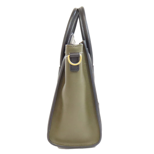 CELINE Handbag Calfskin black Luggage Nano 2WAY Women Used Authentic