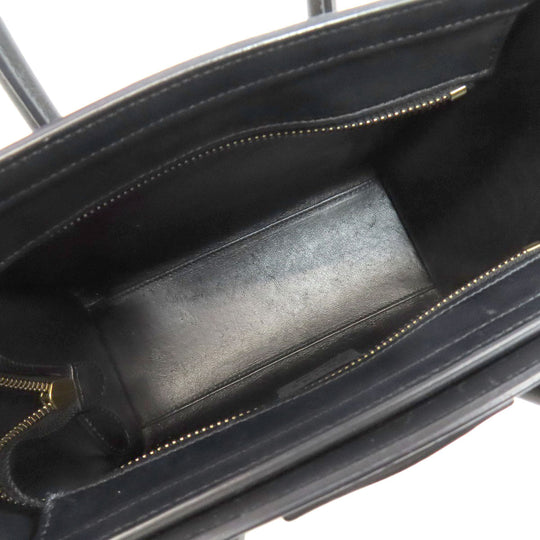 CELINE Handbag Calfskin black Luggage Nano 2WAY Women Used Authentic