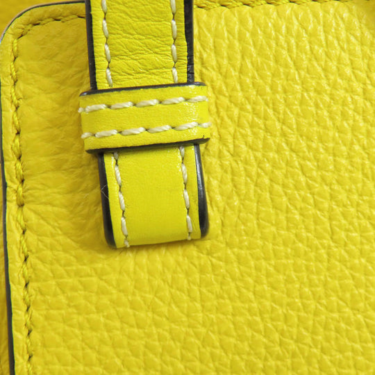 LOEWE Handbag leather yellow Hammock mini 2WAY Women Used Authentic