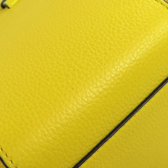 LOEWE Handbag leather yellow Hammock mini 2WAY Women Used Authentic