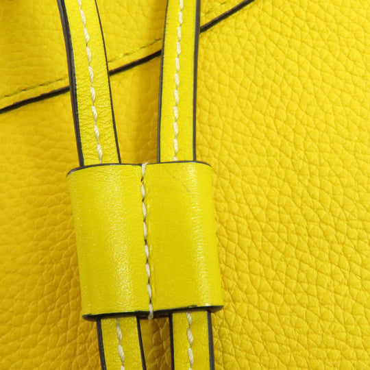 LOEWE Handbag leather yellow Hammock mini 2WAY Women Used Authentic