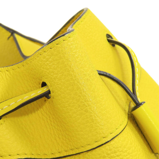 LOEWE Handbag leather yellow Hammock mini 2WAY Women Used Authentic