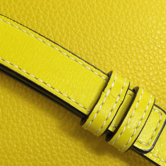 LOEWE Handbag leather yellow Hammock mini 2WAY Women Used Authentic