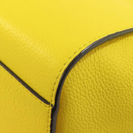 LOEWE Handbag leather yellow Hammock mini 2WAY Women Used Authentic