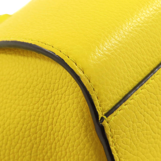 LOEWE Handbag leather yellow Hammock mini 2WAY Women Used Authentic