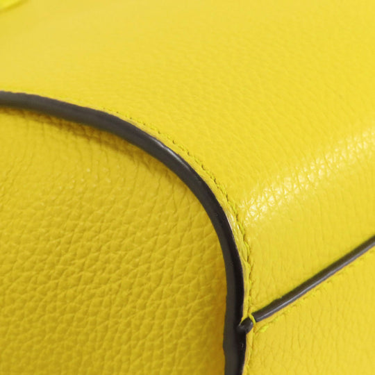 LOEWE Handbag leather yellow Hammock mini 2WAY Women Used Authentic