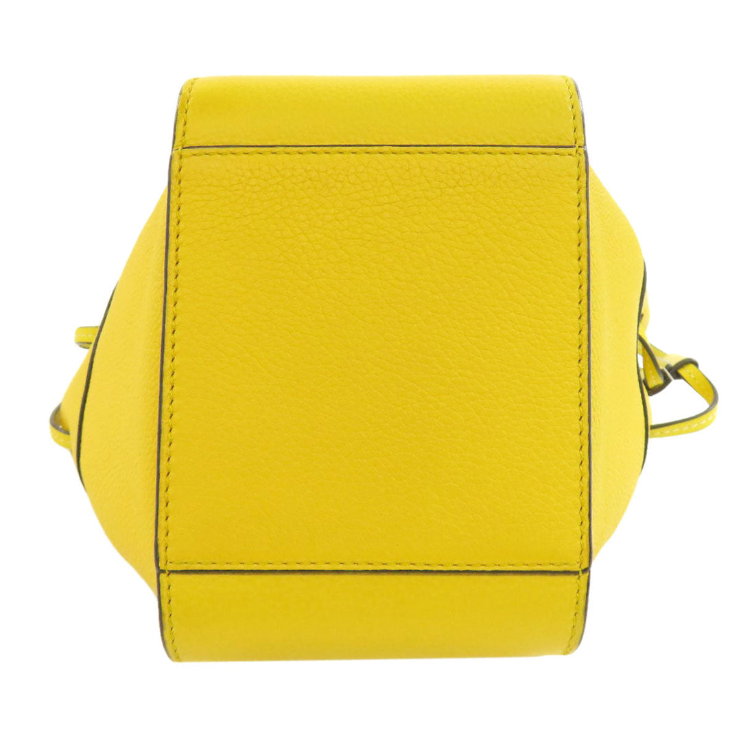 LOEWE Handbag leather yellow Hammock mini 2WAY Women Used Authentic