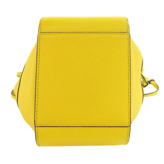 LOEWE Handbag leather yellow Hammock mini 2WAY Women Used Authentic