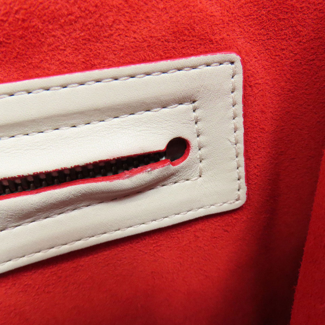 CELINE Tote Bag Calfskin white Luggage phantom Women Used Authentic