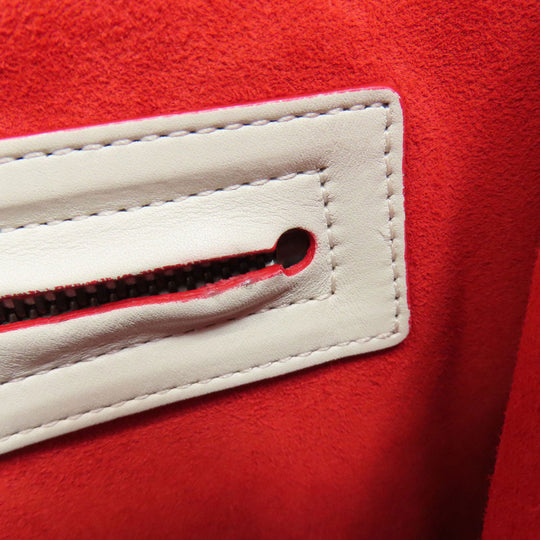 CELINE Tote Bag Calfskin white Luggage phantom Women Used Authentic