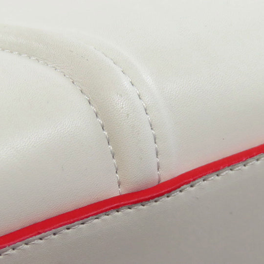 CELINE Tote Bag Calfskin white Luggage phantom Women Used Authentic