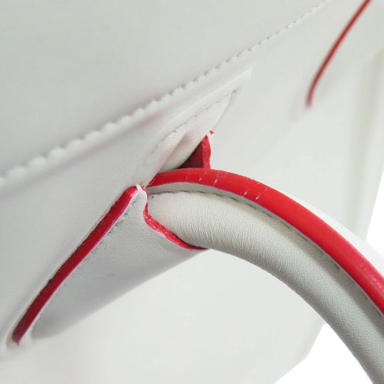 CELINE Tote Bag Calfskin white Luggage phantom Women Used Authentic