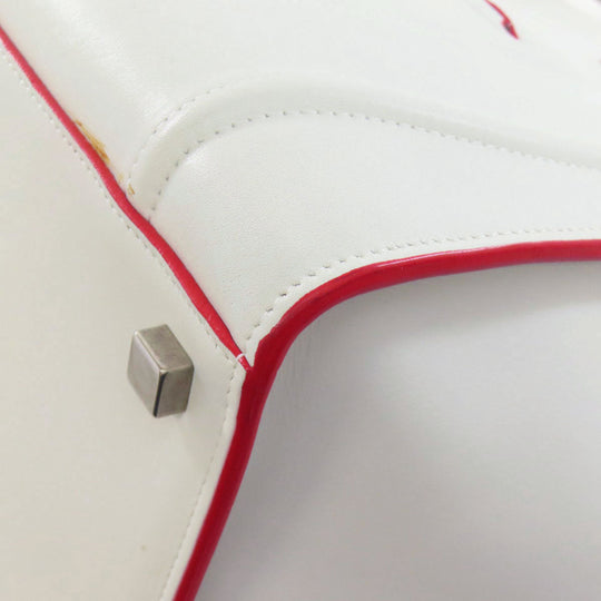 CELINE Tote Bag Calfskin white Luggage phantom Women Used Authentic