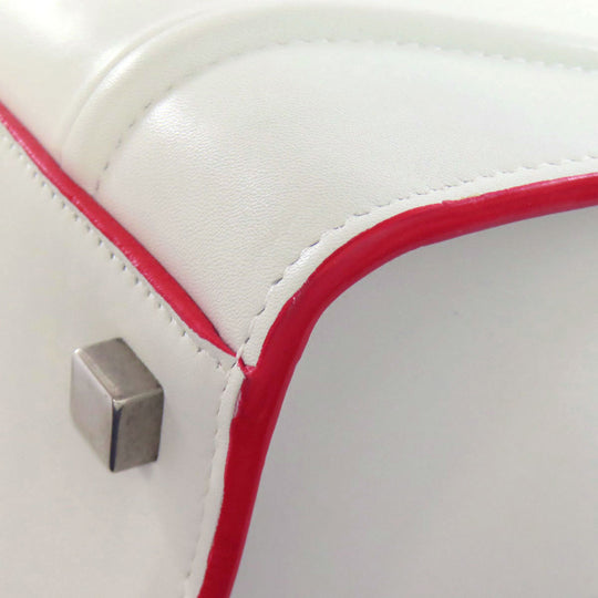 CELINE Tote Bag Calfskin white Luggage phantom Women Used Authentic