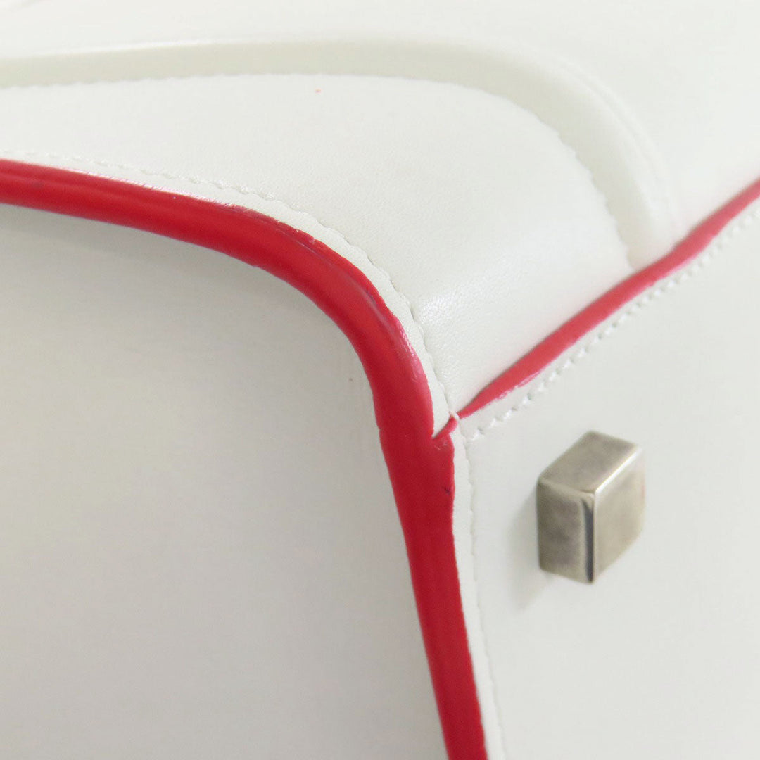 CELINE Tote Bag Calfskin white Luggage phantom Women Used Authentic