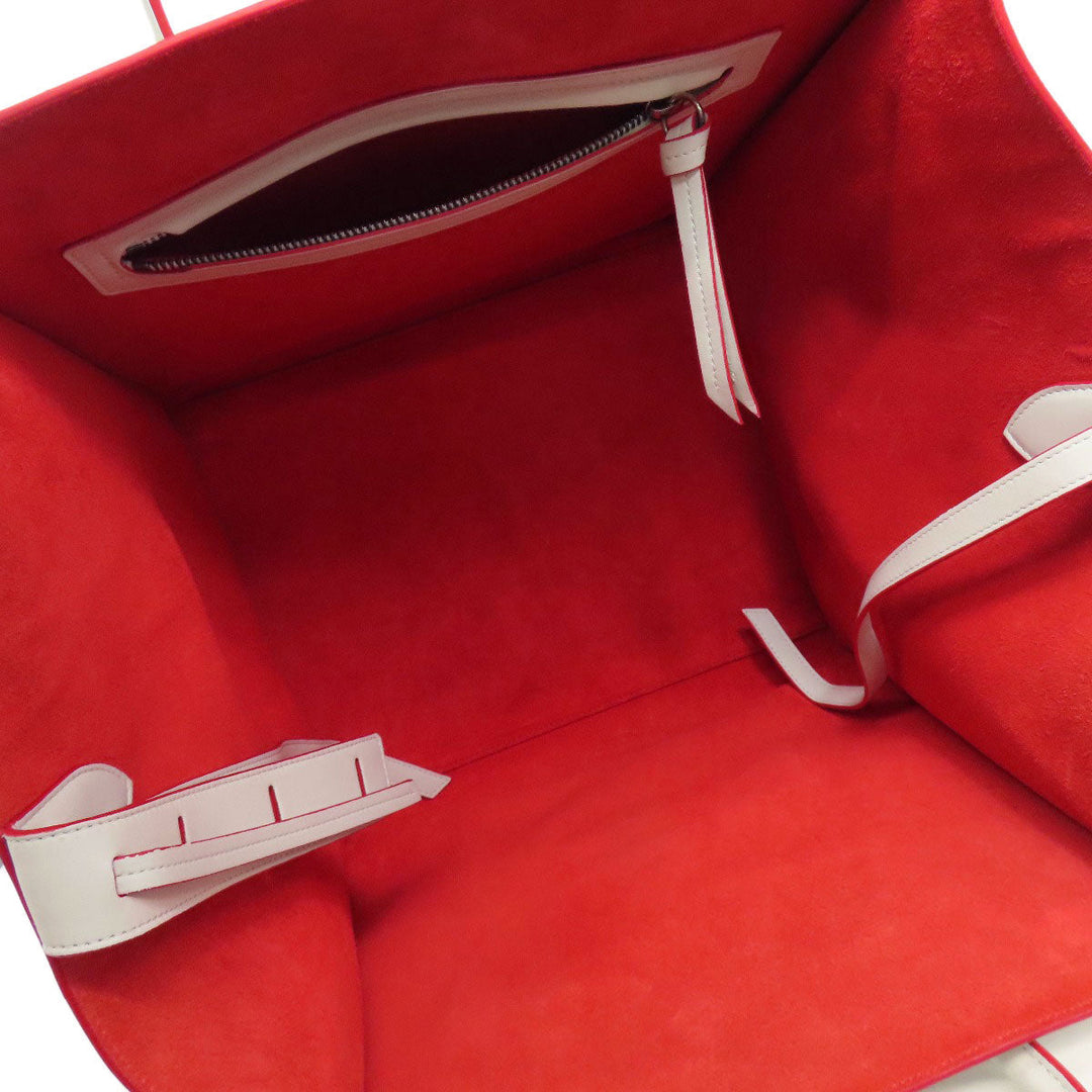 CELINE Tote Bag Calfskin white Luggage phantom Women Used Authentic
