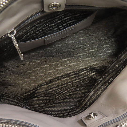 PRADA Tote Bag BN2866 leather gray 2WAY