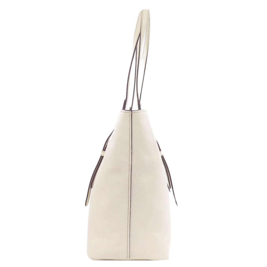 PRADA Tote Bag BR5134 Calfskin white logo Women Used Authentic