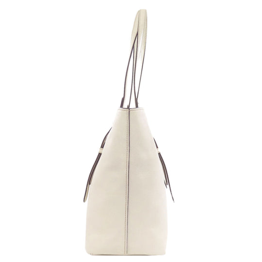 PRADA Tote Bag BR5134 Calfskin white logo Women Used Authentic