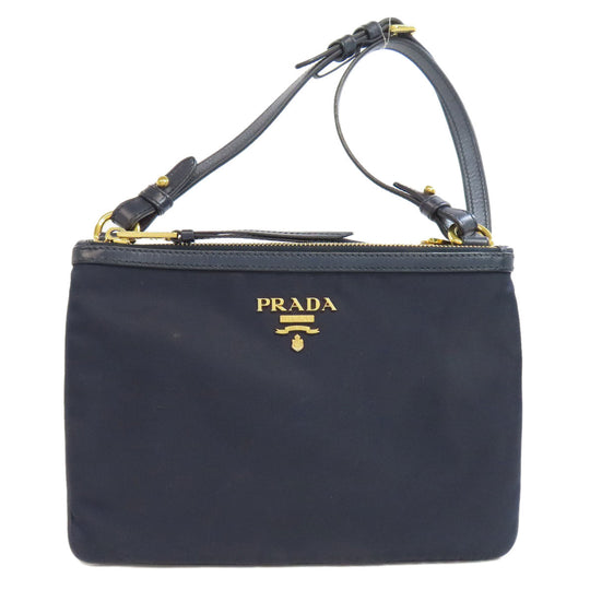 PRADA Shoulder Bag 1BH046 Nylon Navy Long shoulder Women Used Authentic