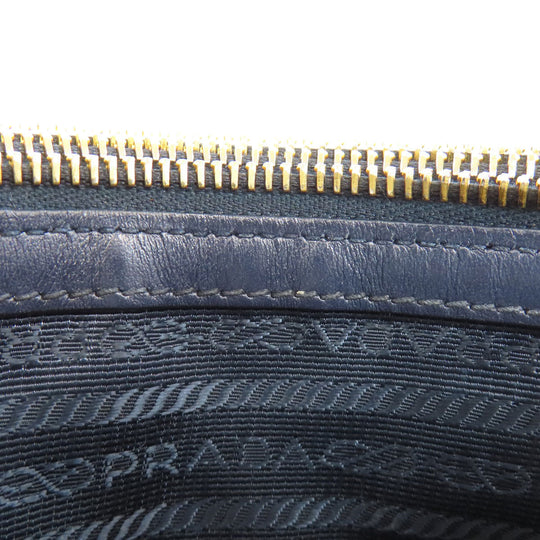 PRADA Shoulder Bag 1BH046 Nylon Navy Long shoulder Women Used Authentic
