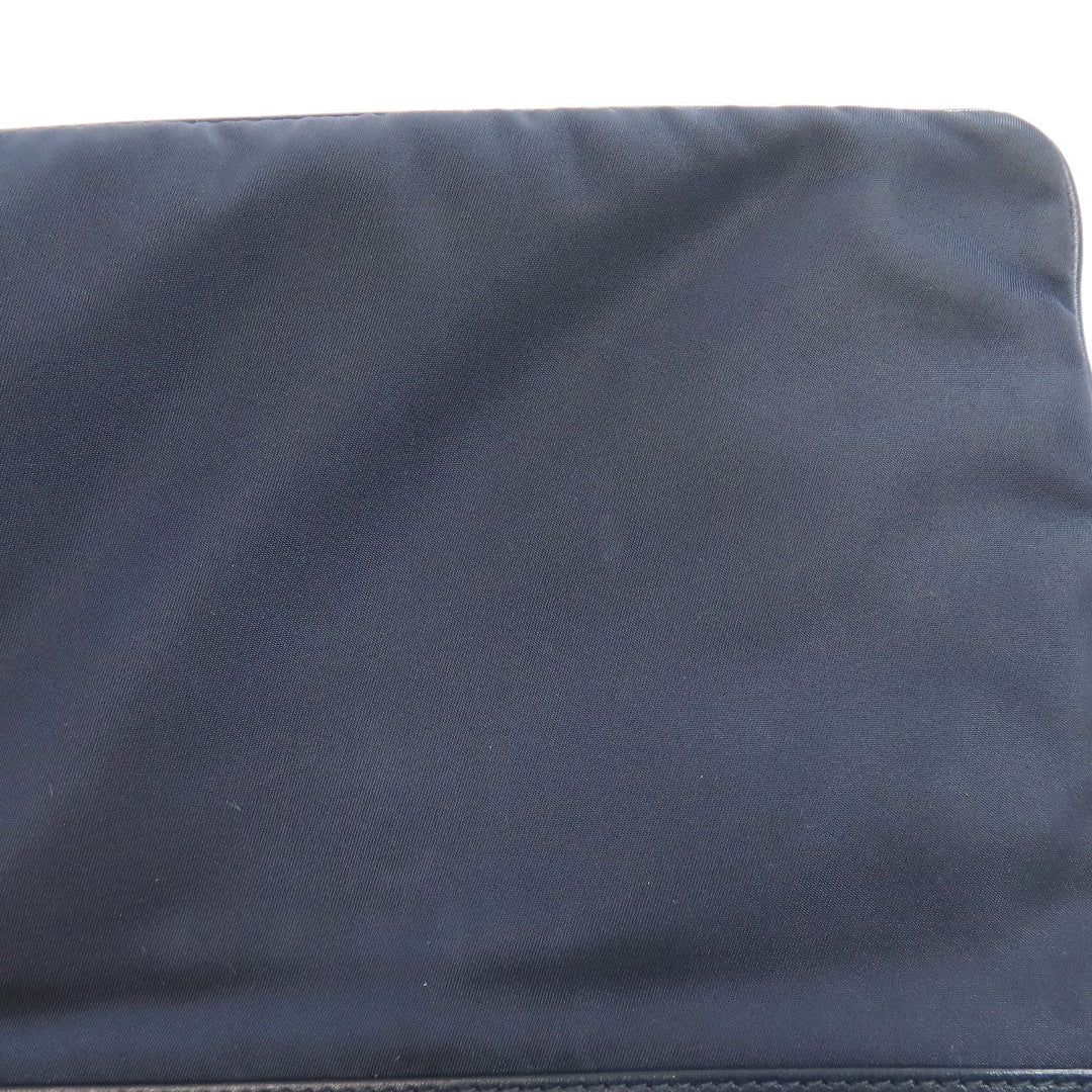 PRADA Shoulder Bag 1BH046 Nylon Navy Long shoulder Women Used Authentic