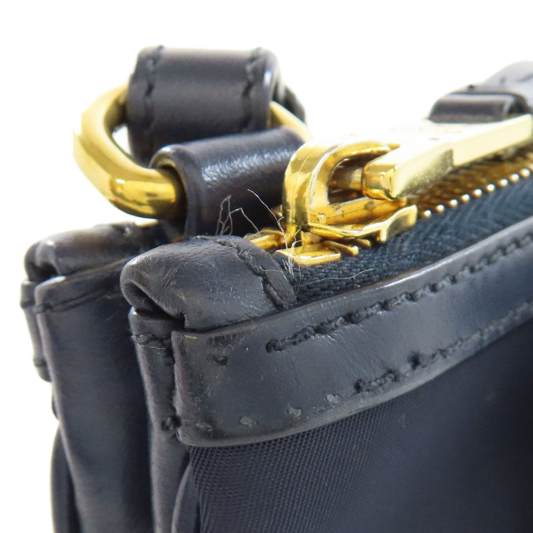PRADA Shoulder Bag 1BH046 Nylon Navy Long shoulder Women Used Authentic