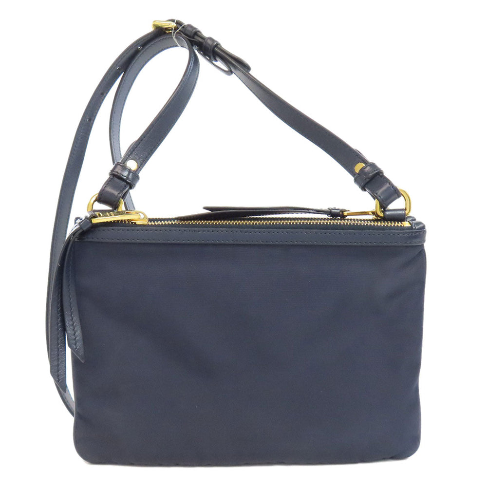 PRADA Shoulder Bag 1BH046 Nylon Navy Long shoulder Women Used Authentic