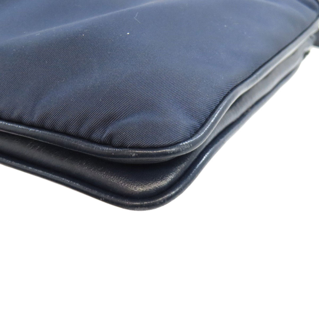 PRADA Shoulder Bag 1BH046 Nylon Navy Long shoulder Women Used Authentic