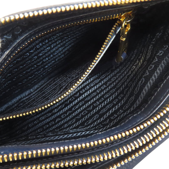 PRADA Shoulder Bag 1BH046 Nylon Navy Long shoulder Women Used Authentic