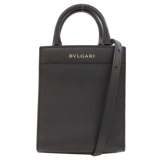BVLGARI Handbag leather black 2WAY