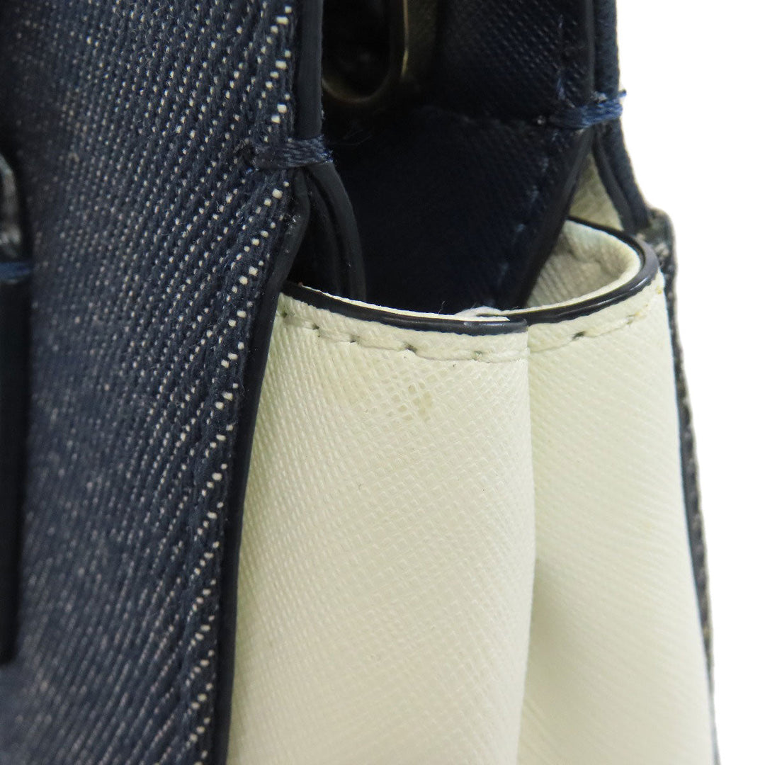 Kate Spade Handbag Denim, Leather blue 2WAY Women Used Authentic