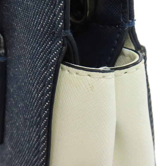 Kate Spade Handbag Denim, Leather blue 2WAY Women Used Authentic