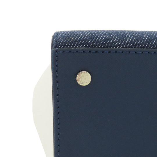 Kate Spade Handbag Denim, Leather blue 2WAY Women Used Authentic