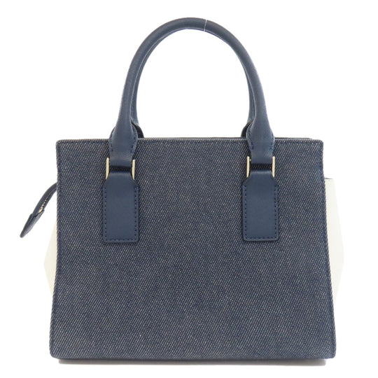 Kate Spade Handbag Denim, Leather blue 2WAY Women Used Authentic