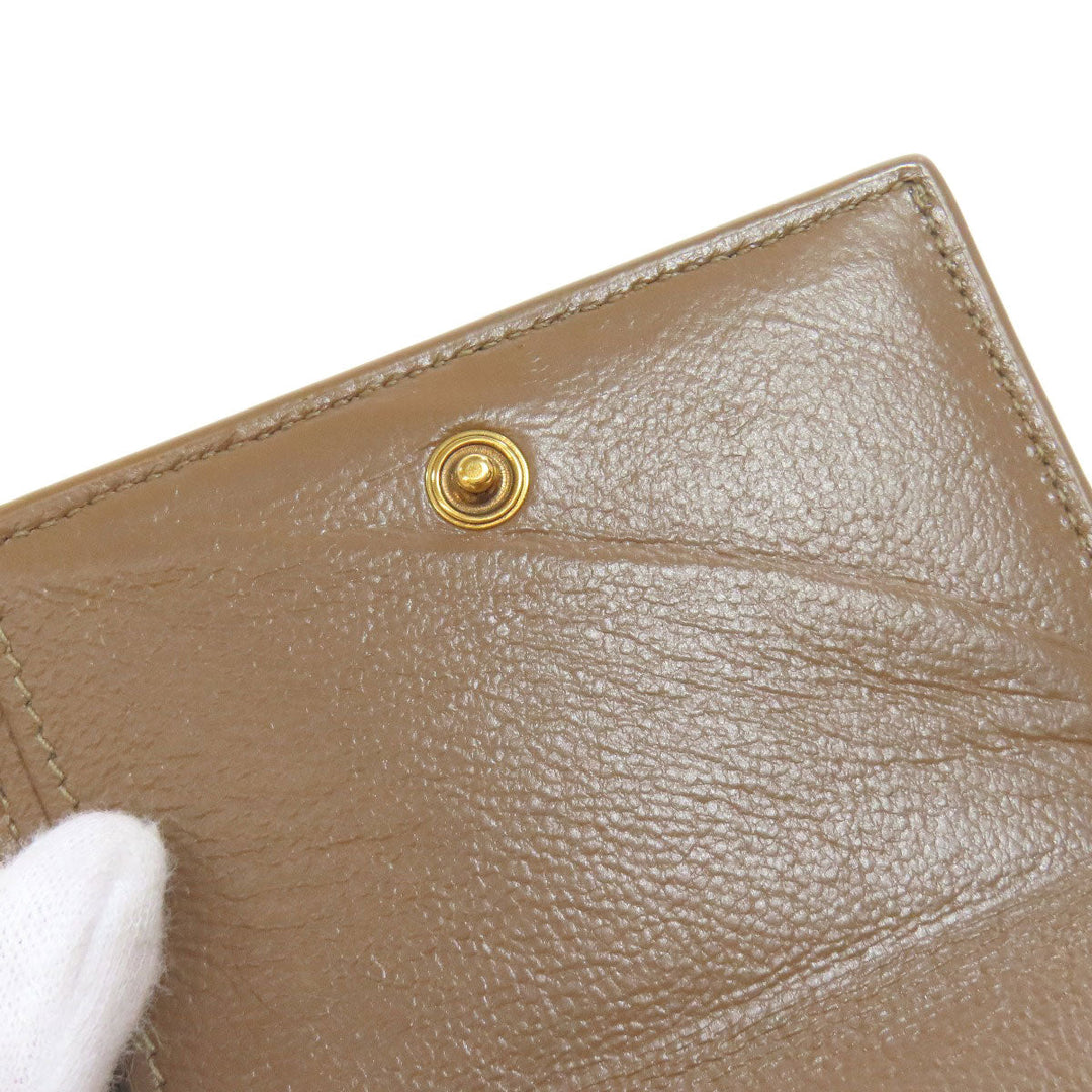 BALENCIAGA Bifold Wallet 594312 PVC Brown BB Tri-fold Wallet Women(Unisex) Used Authentic