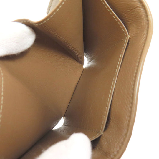 BALENCIAGA Bifold Wallet 594312 PVC Brown BB Tri-fold Wallet Women(Unisex) Used Authentic