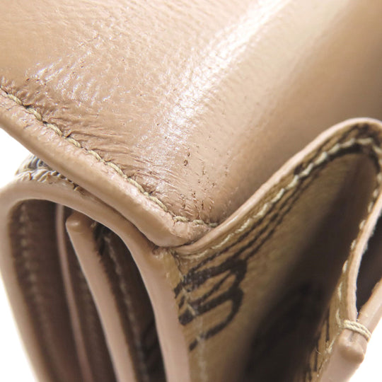 BALENCIAGA Bifold Wallet 594312 PVC Brown BB Tri-fold Wallet Women(Unisex) Used Authentic