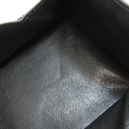 JIMMY CHOO Bifold Wallet leather black Studs star motif Women Used Authentic