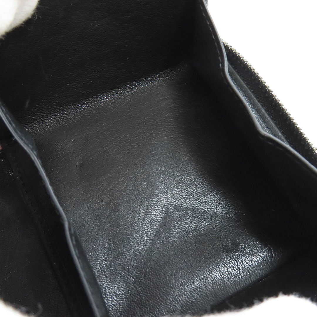 JIMMY CHOO Bifold Wallet leather black Studs star motif Women Used Authentic