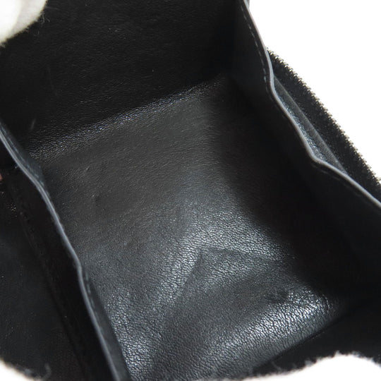 JIMMY CHOO Bifold Wallet leather black Studs star motif Women Used Authentic