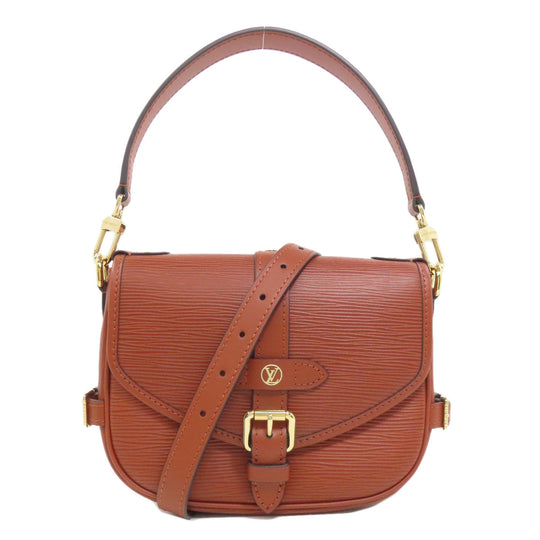 LOUIS VUITTON Handbag M23470 Epi Brown Saumur BB Women Used Authentic